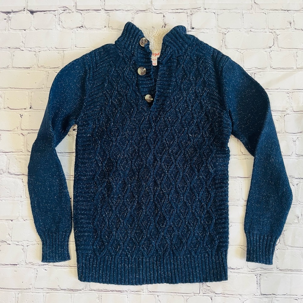 Boys Navy Blue Dress Sweater